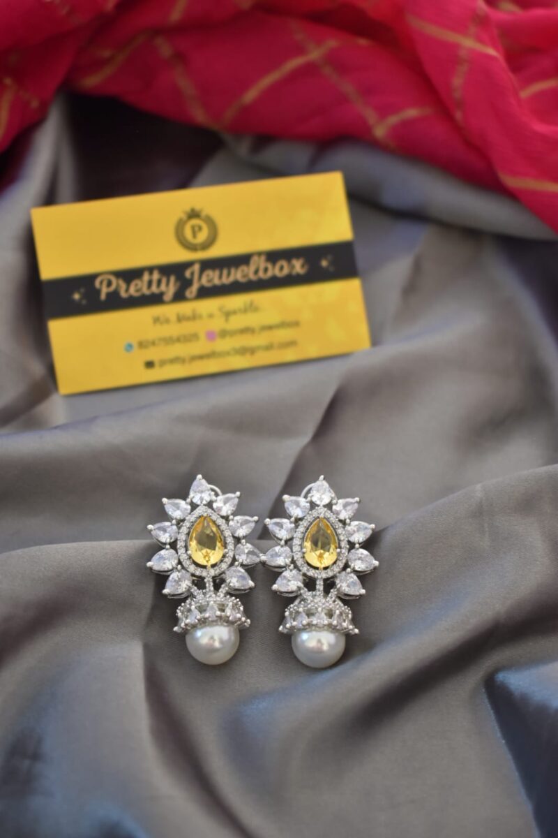 Zircon stone earrings