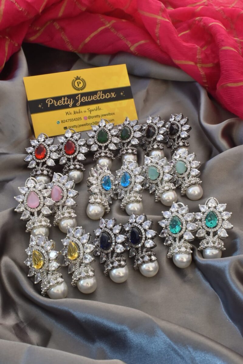 Zircon stone earrings - Image 10