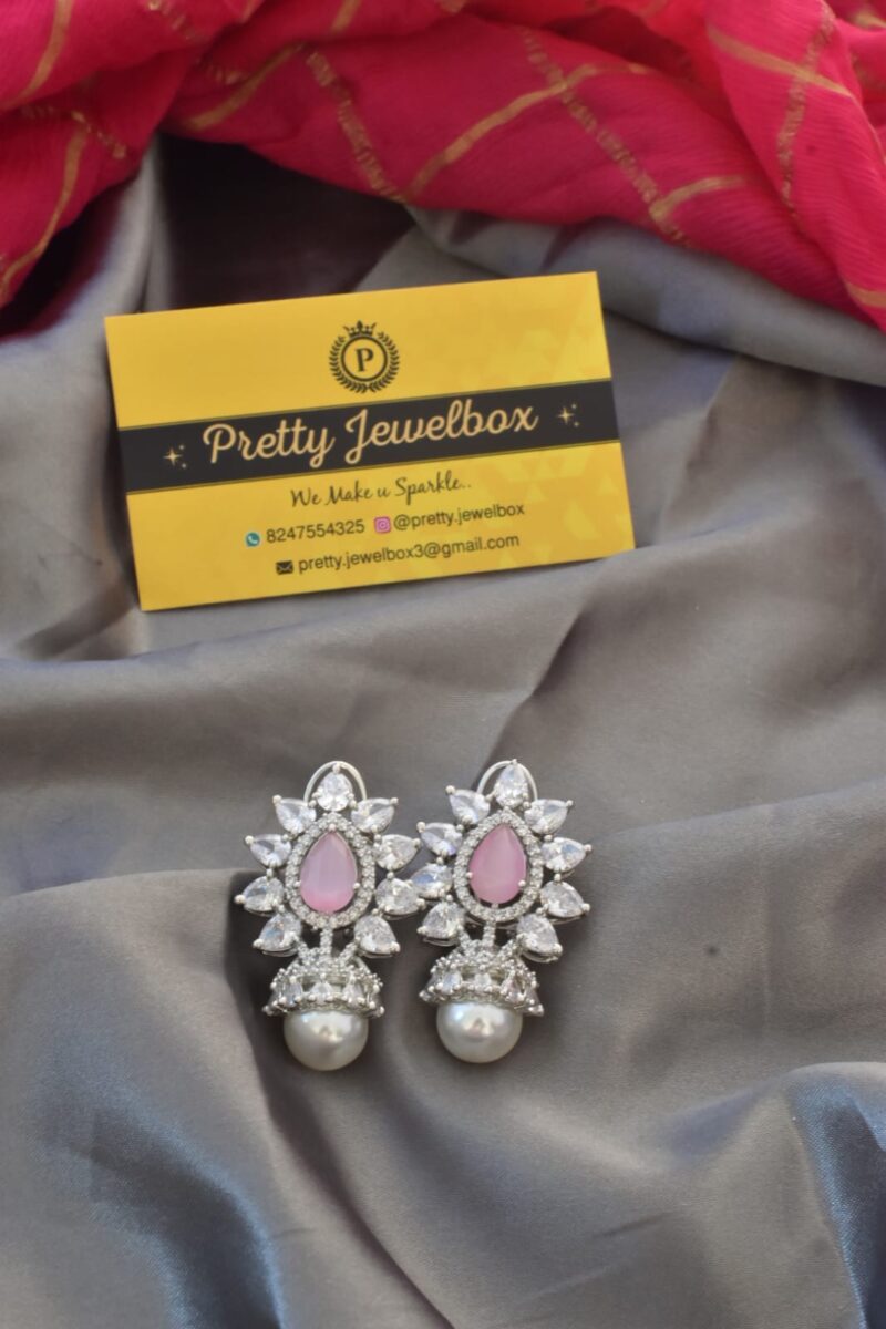 Zircon stone earrings - Image 5